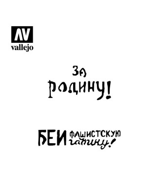 Airbrush šablona Soviet Slogans WWII Nº2