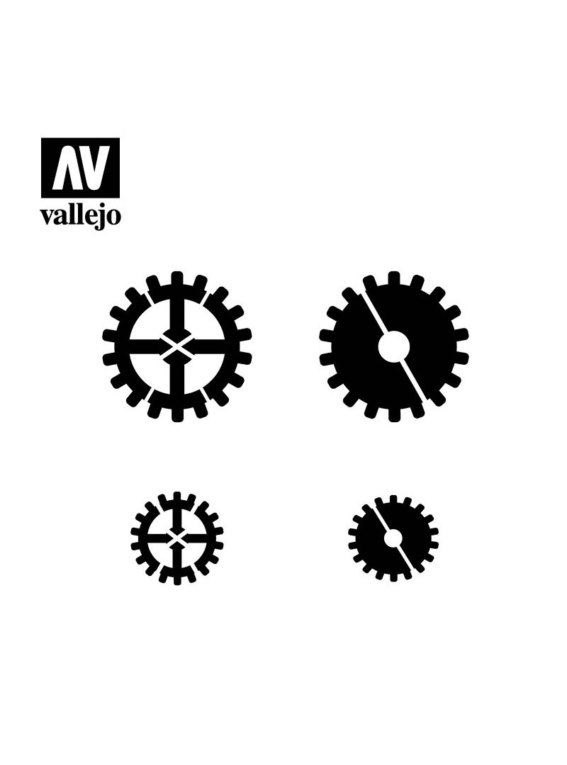 Airbrush šablona Gear Markings