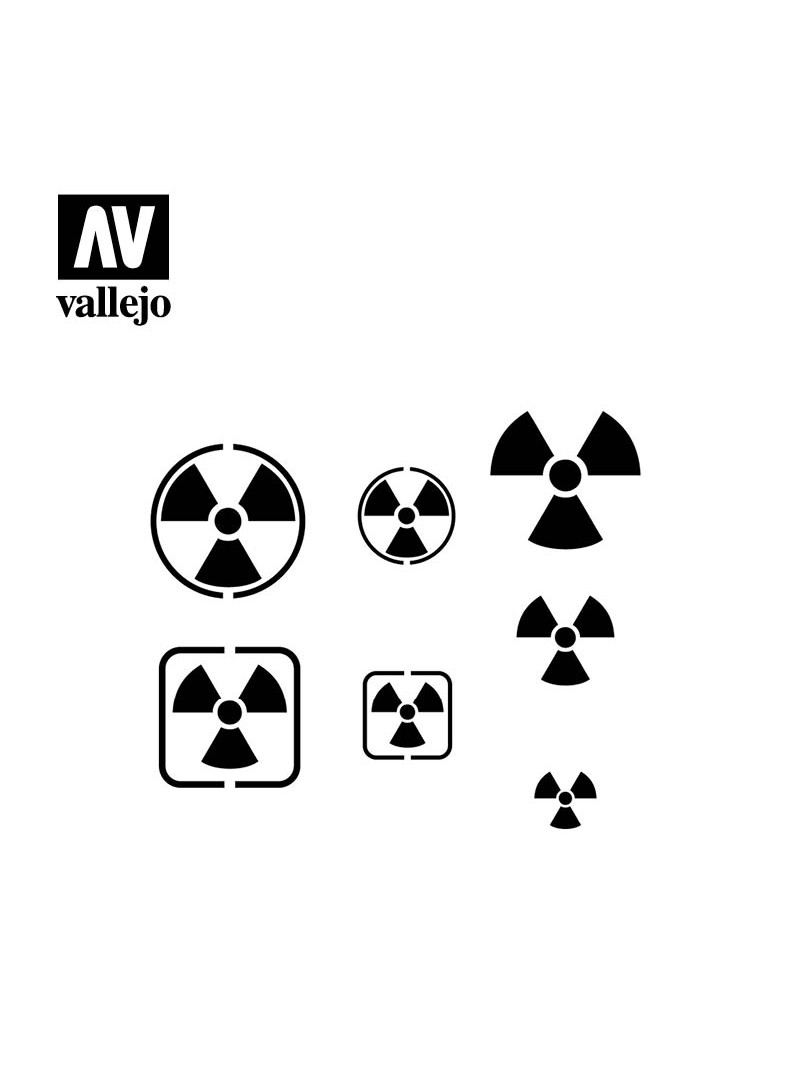 Airbrush šablona Radioactivity Signs